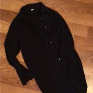 Old navy button up black dress